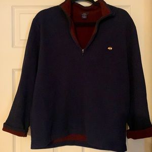 brooks brothers pull over with zipper in front half way.